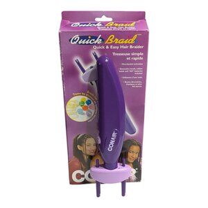 VTG 2001 Conair Quick Braid Quick & Easy Hair Braider Electric Tool WITH BOX